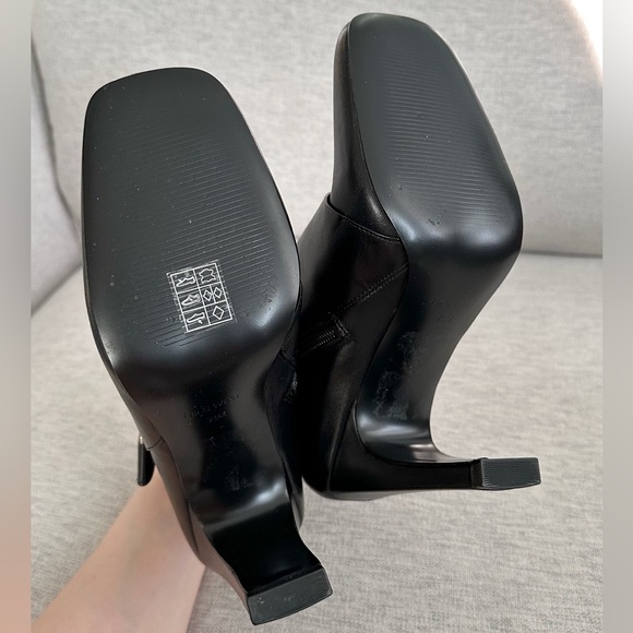 Nine West Black Leather Ankle Boots with Pearl Detail – New Without Tags - Picture 3 of 12